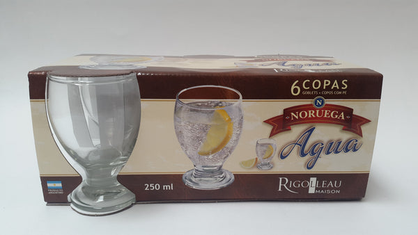 Juego de 6 Copas Noruega de Agua Rigolleau
